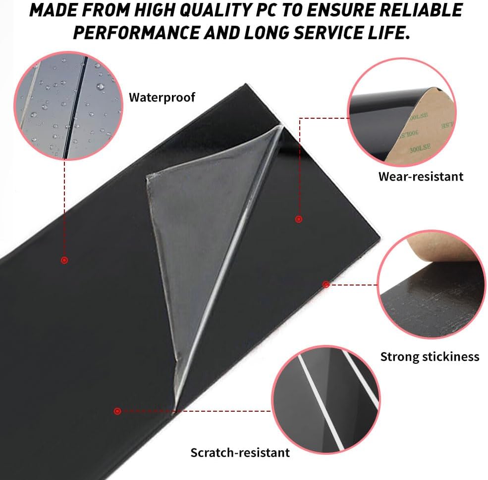 Three T Car Auto Side Door Window Pillar Posts Cover Trim for Chevrolet Malibu 2016 2017 2018 2019 2020 2021 2022 2023