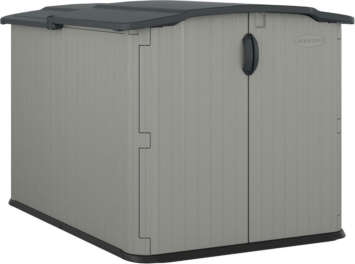 suncast horizontal storage shed, 98 cu ft, resin, main product view