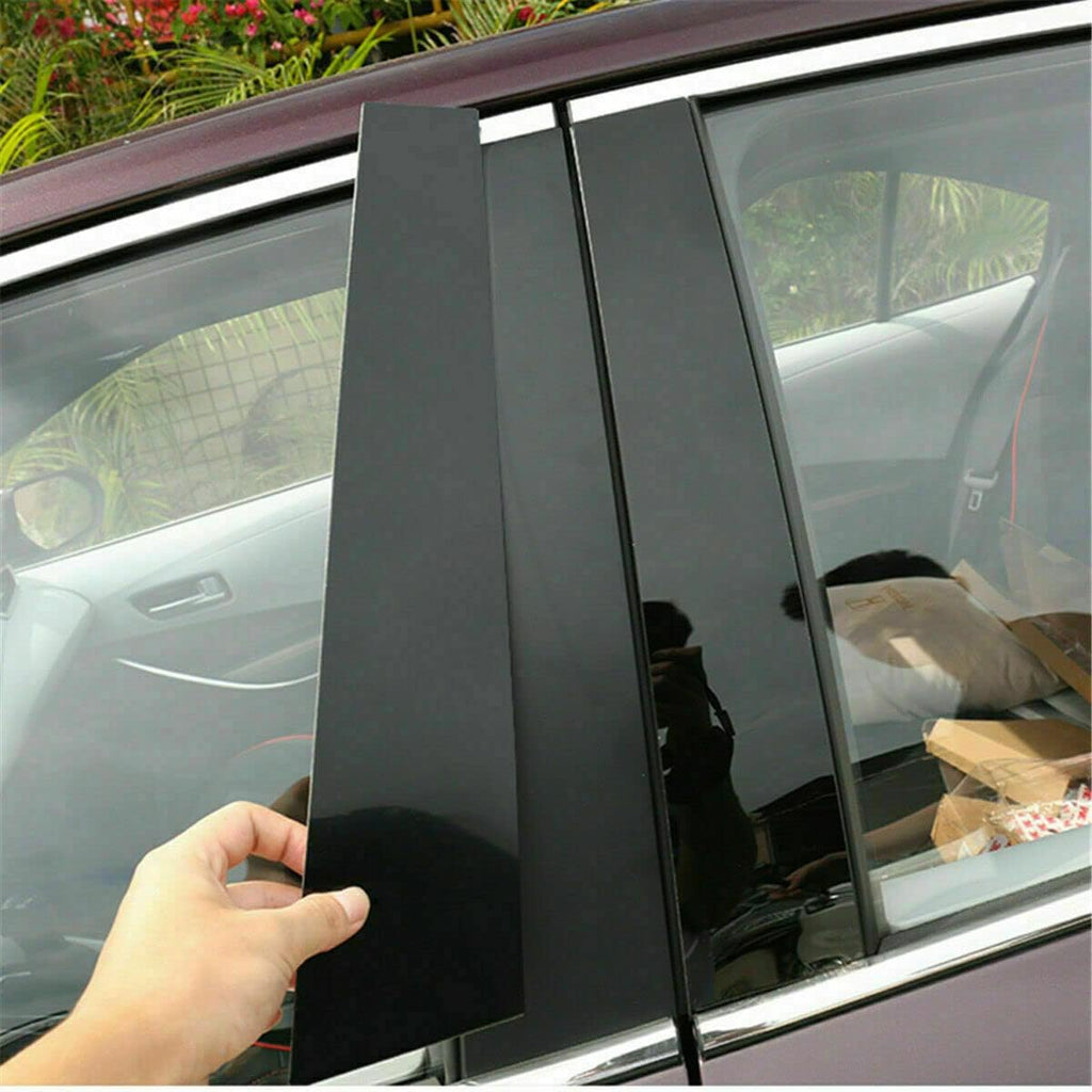 6pcs Black Exterior Door Window Pillar Posts Molding Cover Panel Trim Stickers Side Door Window Cover Trim Replacement for Dodge Charger 2011‑2021