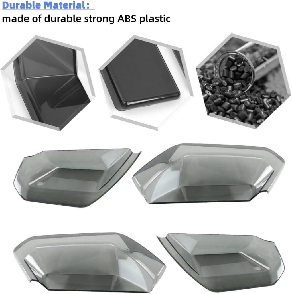 Tail Light Covers Guards Fit For Chevy Corvette C7 2014-2019 1LT/ 2LT/ 3LT/ Z06/ Z51/ ZR1/ LZ, Smoked Black Rear Light Protective Cover Guards Trim Set Exterior Accessories