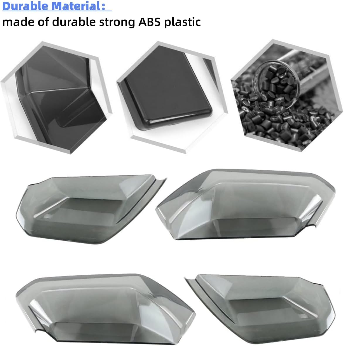 Tail Light Covers Guards Fit For Chevy Corvette C7 2014-2019 1LT/ 2LT/ 3LT/ Z06/ Z51/ ZR1/ LZ, Smoked Black Rear Light Protective Cover Guards Trim Set Exterior Accessories