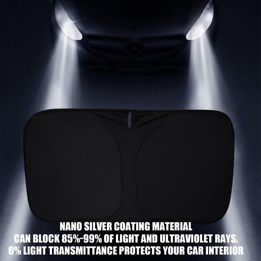 Bestview American Flag Windshield Sunshade for 2017-2025 Ford F250 F350 F450 F550,Custom Fit Foldable Front Window Sunshade Sun Visor Accessories Protector Block UV Rays Heat, Keep Your Car Cooler