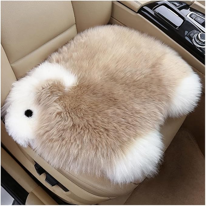 Genuine Wool Car Seat Cushion Comfort Style，Adorable Sheep Shaped Cushion - Image 5