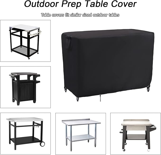 Kingling Outdoor Prep Table Cover 48 Inch, Waterproof Stainless Steel Table - Image 3