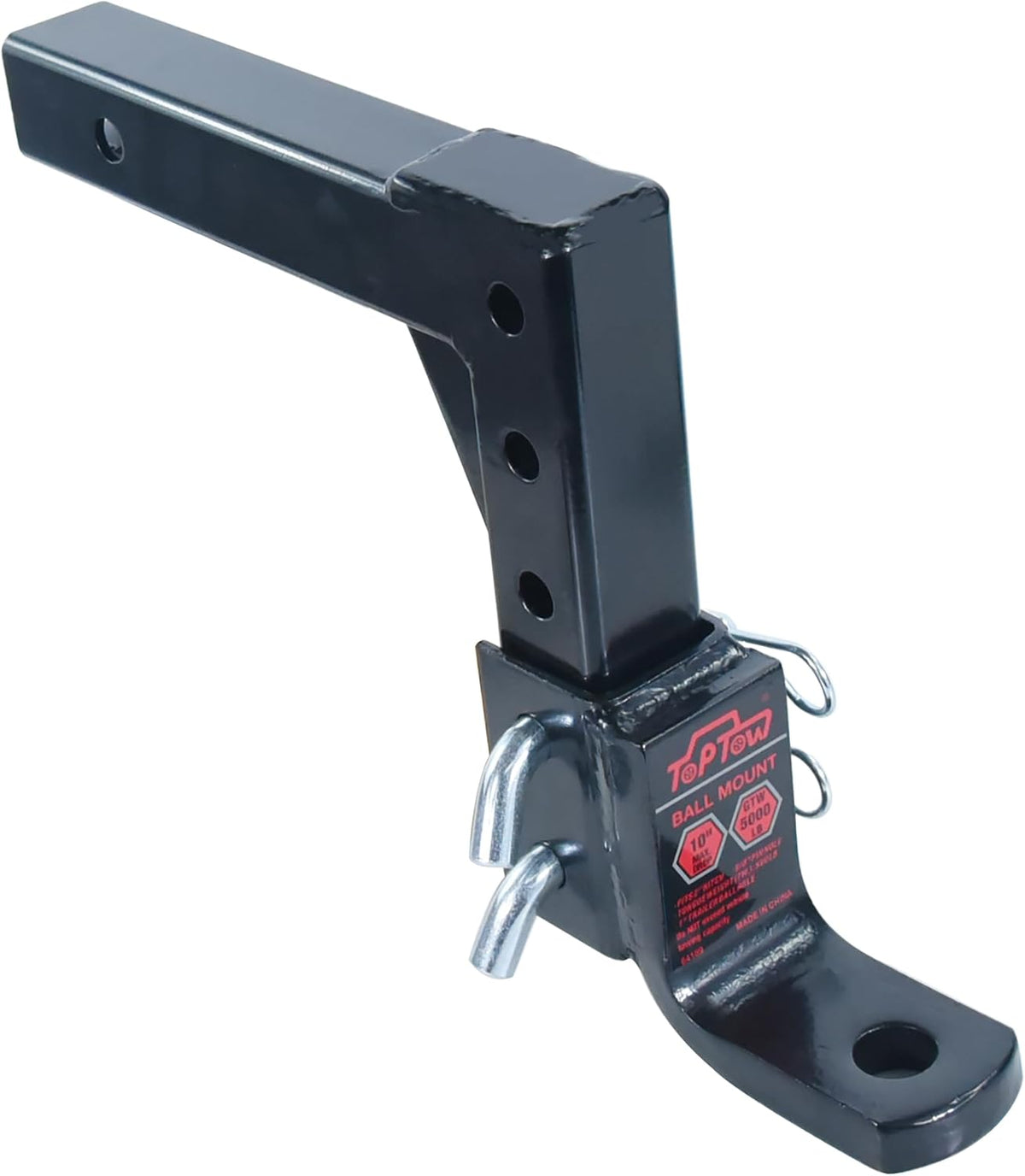 toptow 64189 adjustabletrailer hitch ball mount with 5/8, main product view
