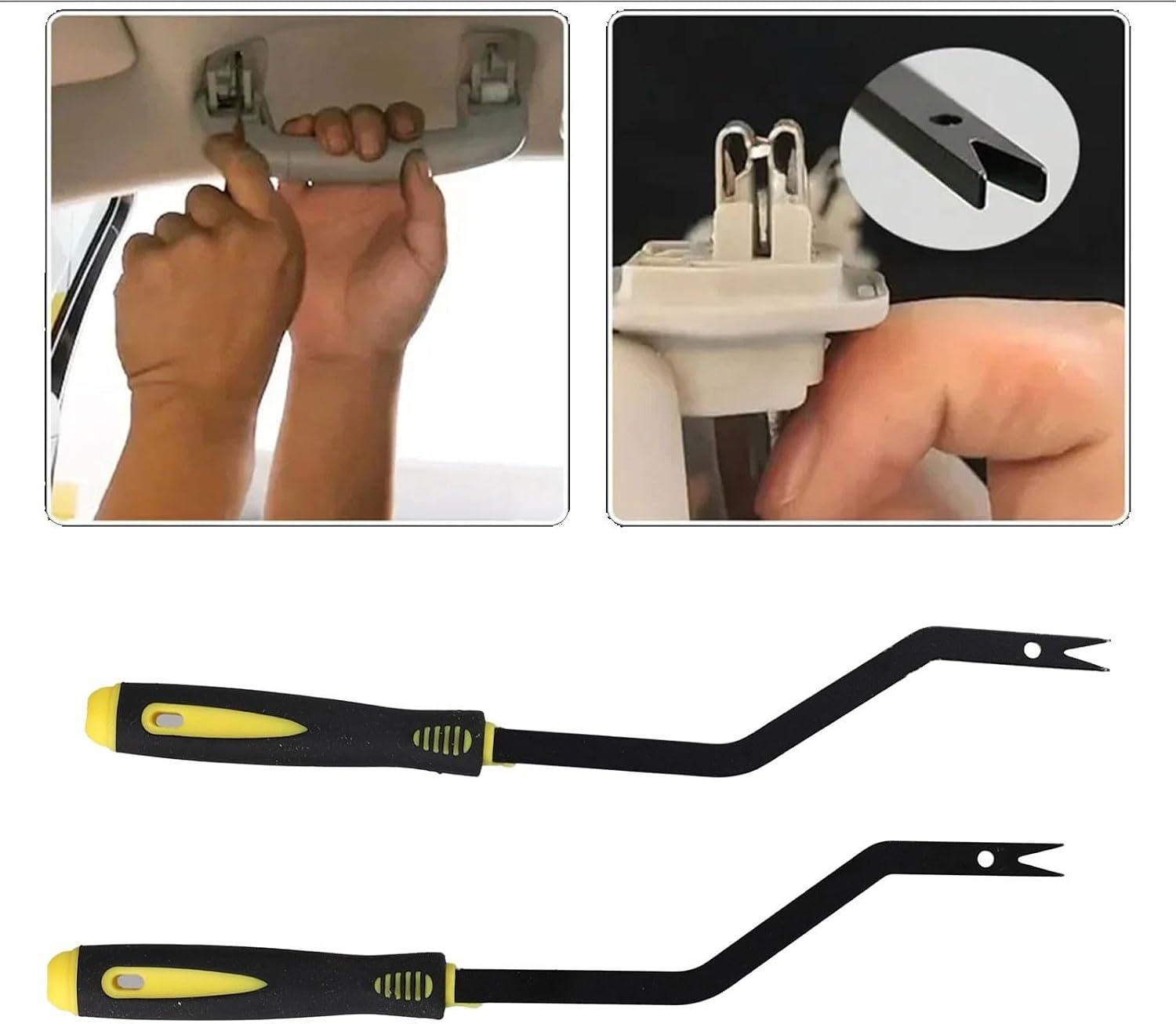 Roof Grab Handle Release Tool 8.9 Inch Metal and Plastic Ergonomic Grip for Golf T10518 T10518A for SKODA, Easy Removal and Replacement of Automotive Interior Handles(2pcs)