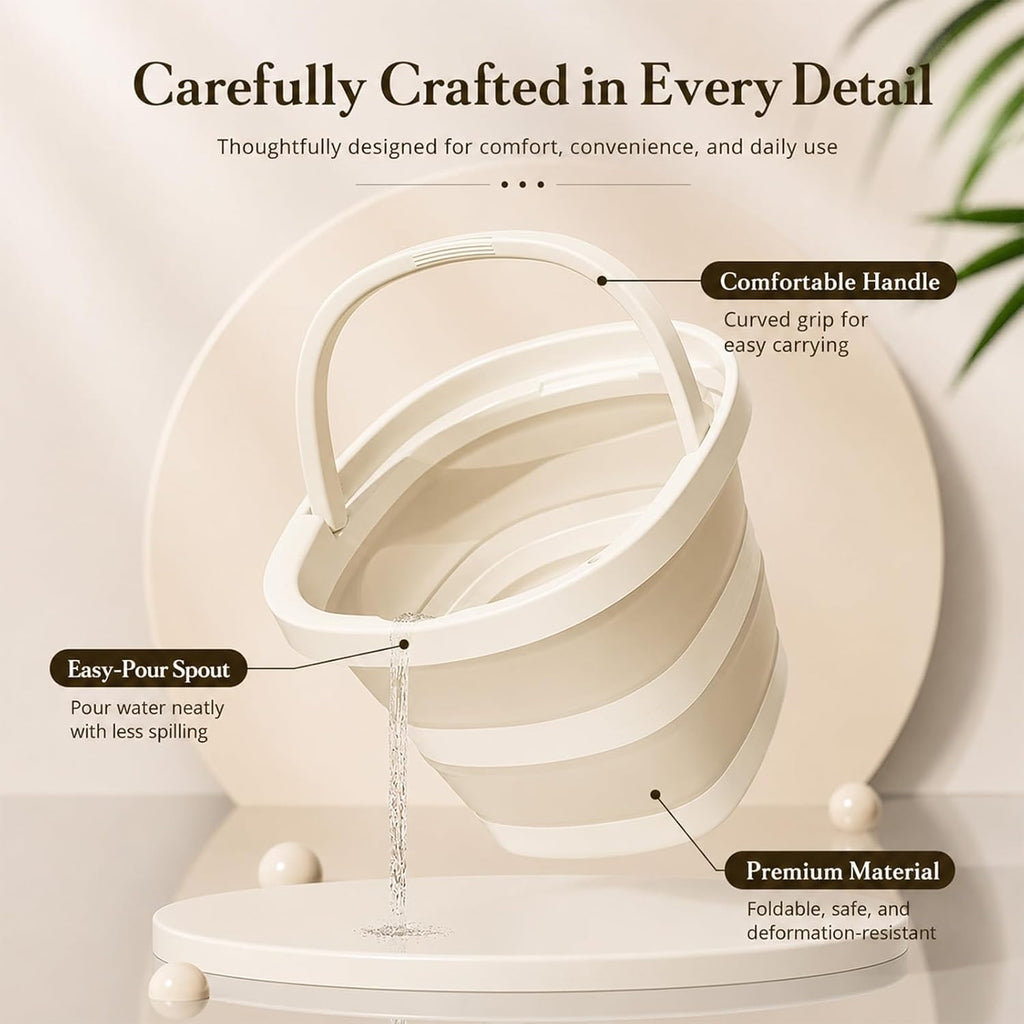Collapsible Bucket 5L Collapsible Bucket with Handle Mop Car Wash Bucket | Collapsible bucket with handle collapsible wash basin Indoors & Outdoors