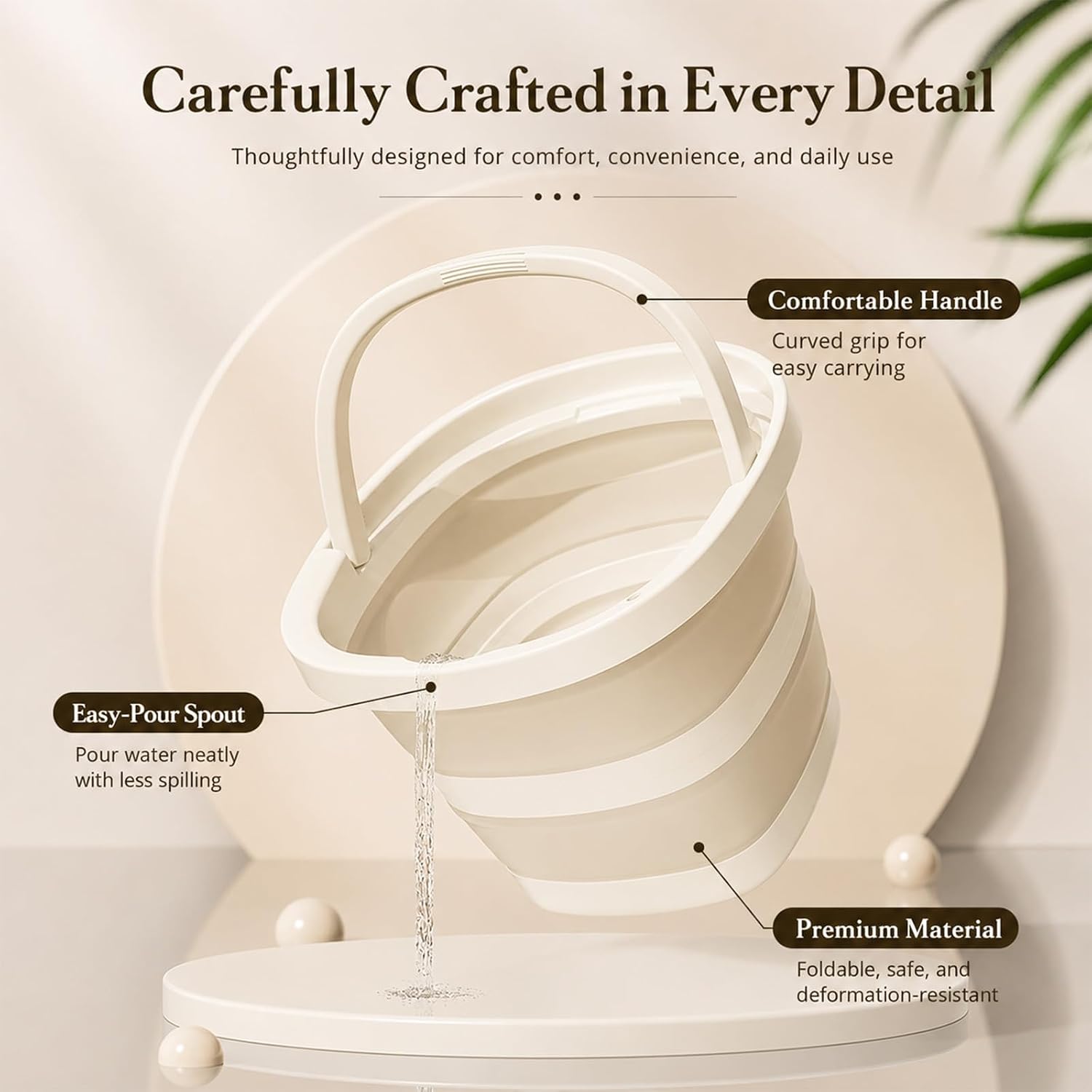 Collapsible Bucket 5L Collapsible Bucket with Handle Mop Car Wash Bucket | Collapsible bucket with handle collapsible wash basin Indoors & Outdoors