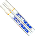 Paint Markers Oil-Based Pen Permanent Waterproof Car Tire Tread Rubber Metal - 2 pcs (Yellow)
