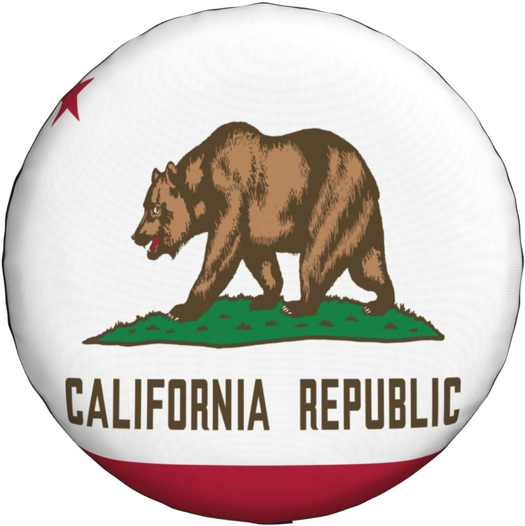 Flag of California Spare Tire Cover Trailer Tire Covers for Truck SUV Camper Vehicle Wheel Cover Waterproof Sun Dust Protection