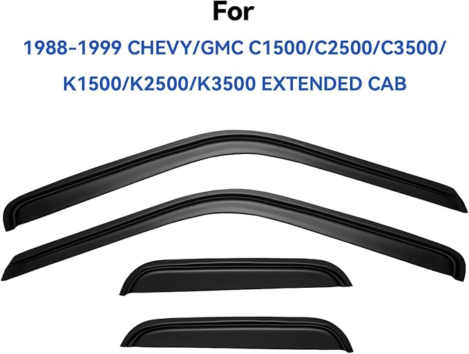 Window Visors Rain Guards for 1988-1999 Chevy/GMC C1500/ C2500/C3500/ K1500/ - Image 2