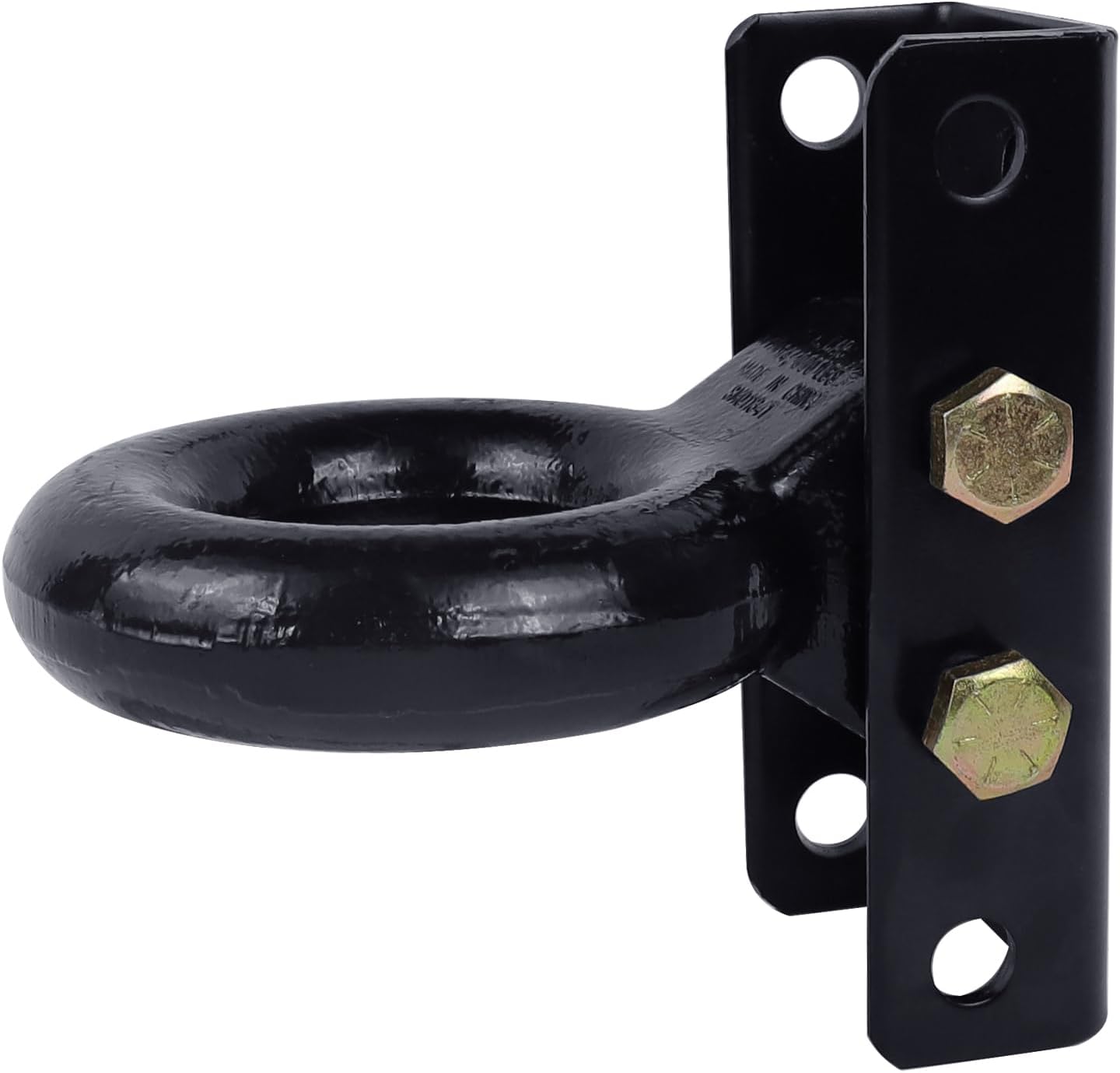 3 Inch Adjustable Lunette Ring for 14000 lbs Pintle Hitch Trailer Towing | Forged steel tri-level channel mount coupler eye; replaces flatbed utility parts; fits agricultural construction hauling