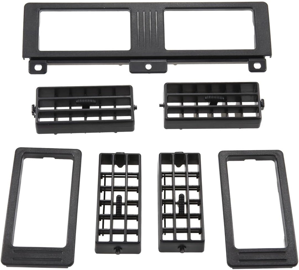 RLB-HILON Dashboard Heater Air Vent Grille Set Compatible with Nissan Model | for Navara D21 Hardbody Pickup 1986 to 1997 Year, Black Color