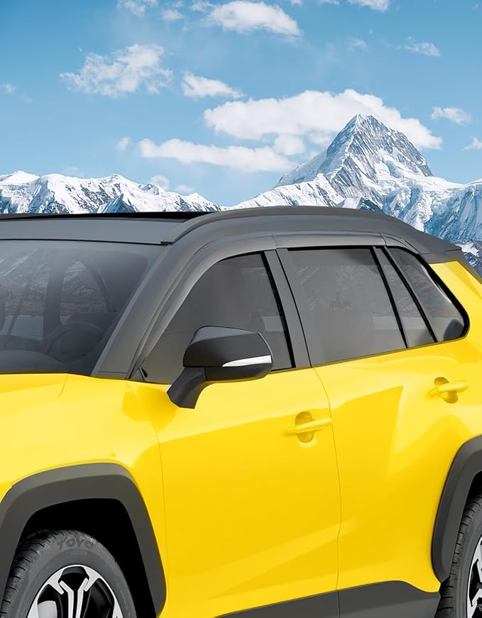 Tape-On Window Rain Guards Fit for Toyota RAV4 2019-2025 Extra Durable Window...