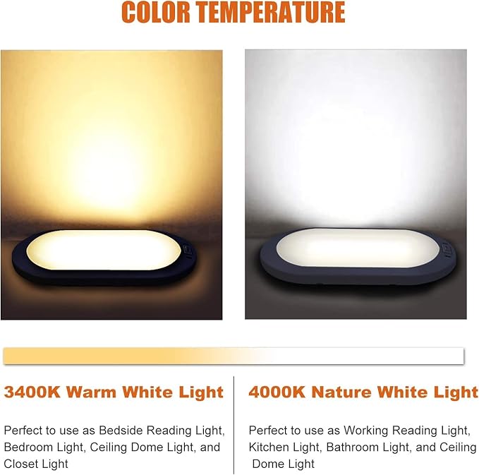 Facon Dual-Tone 12Volts Bright RV LED Interior Light - Image 3