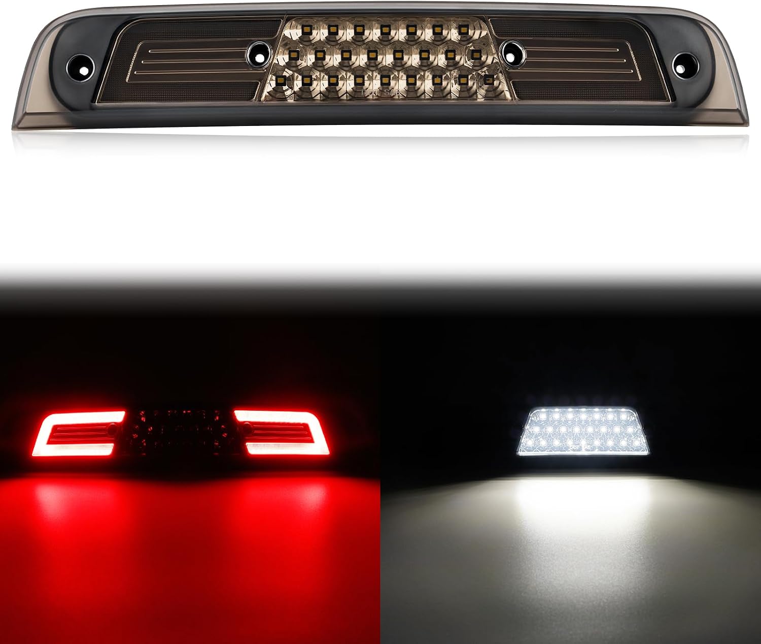 LED Third Brake Light Smoked Compatible with 2019-2026 RAM 1500 Rear High Mount 3rd Brake Lights (NOT for Classic/TRX/Camera model)