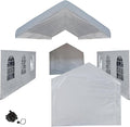 10x20 White Canopy Carport Cover Set by ProfessionalEZTravelCollection