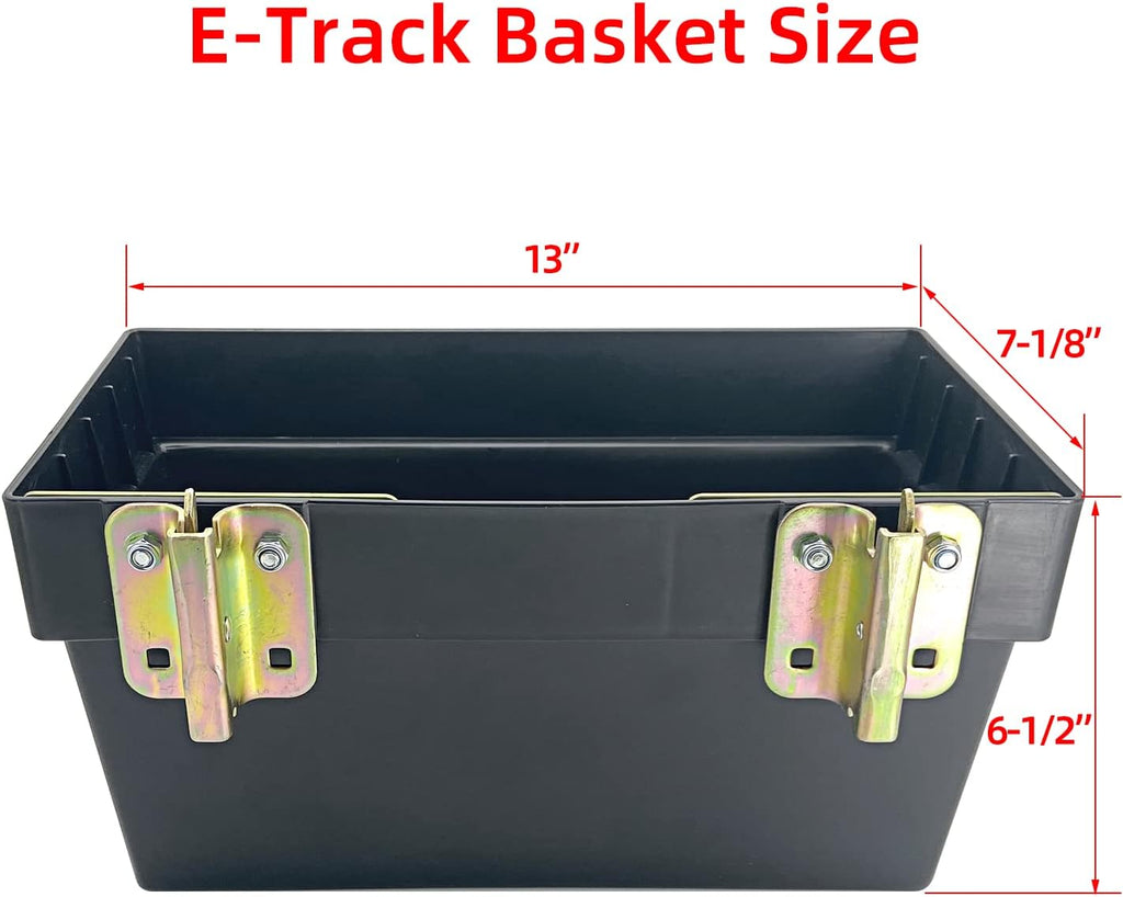 2 Pack Heavy Duty E-Track Basket for E-Track Systems, Trailer E Track Organizing Storage Pail,Organization Bin for Trucks, E-Track Storage Bin - E Track Accessories