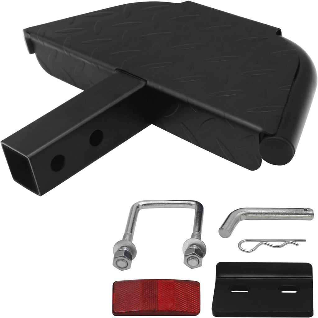 Hitch Step Anti Slip and Rust Towing Bumper Guard for Most Car SUV Truck Pickup with Pin Fit 2 Inch Receiver, 16.5 Inch Length, Weight Capacity 500 LBS