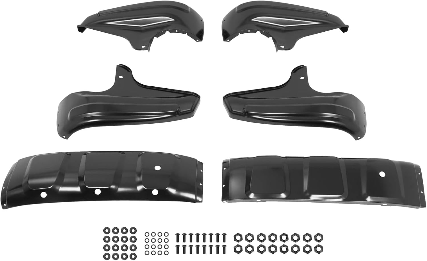 LH & RH Rear Outer Wheelhouse Inner Fender Set for Chevy Silverado 2007-2014, Left and Right Pickup Replacement Kit