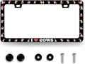 Cow License Plate Frame Cute I Love Cows License Plate Holder by RNKATIH