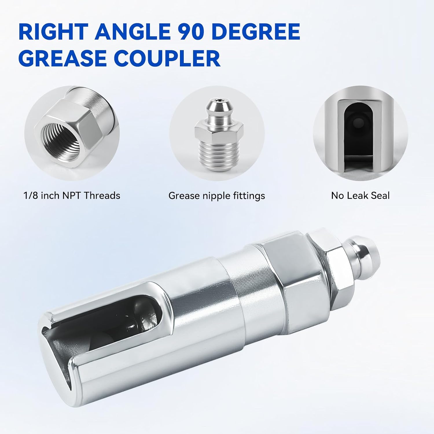 Grease Gun Tips，Grease Gun Fittings，Grease Gun Coupler，90 Degree Grease Gun Coupler，Grease Gun Hose，Zerk Fitting Cleaner，Grease Needle Nozzles，Grease Filling Nozzle and Grease Tip