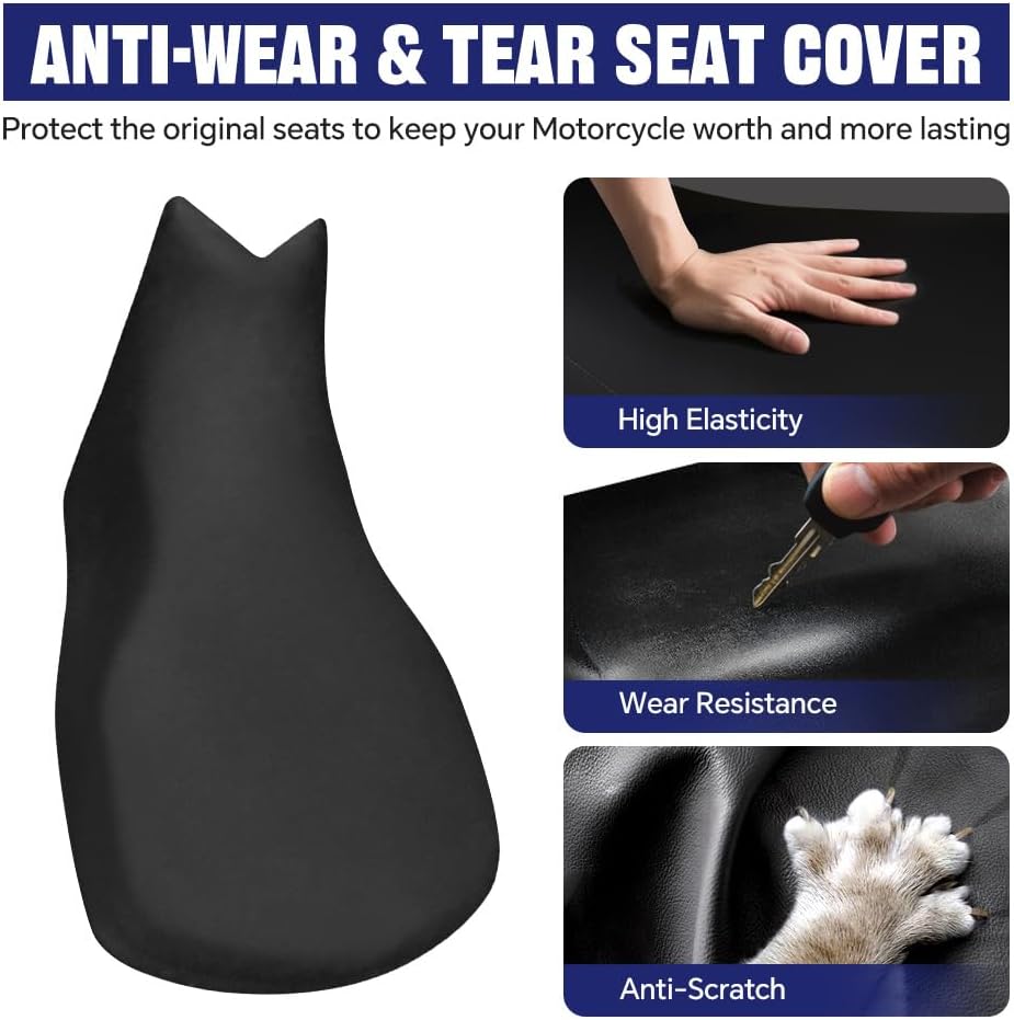 PIT66 Seat Cover, Compatible with Polaris Sportsman 550 850 XP 2009-2016 | Dustproof & Waterproof, Heavy Duty Black Synthetic Leather, ATV Seatcover, Fit Polaris Sportsman 550 850 XP 2009-2016
