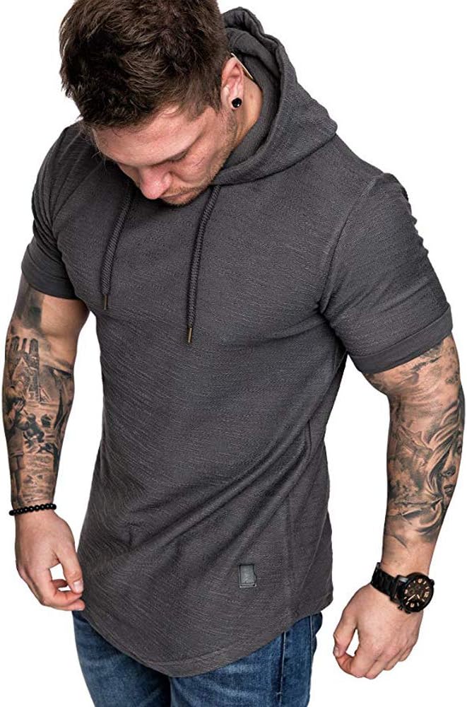 Lexiart Mens Fashion Athletic Hoodies Sport Sweatshirt Solid Color Fleece by Lexiart