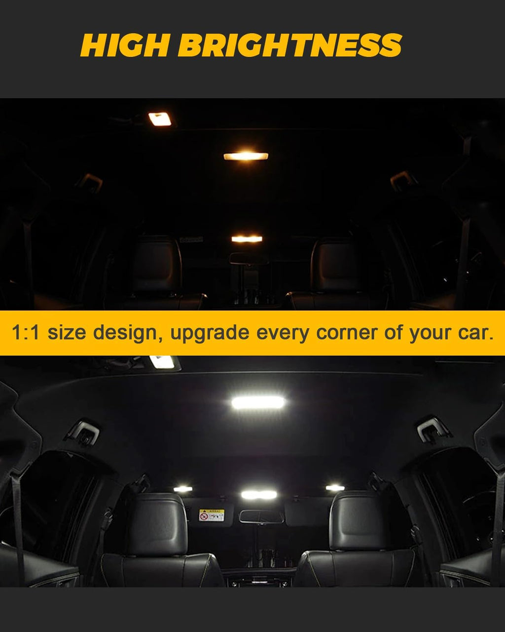 BMT xms LED Interior Light Kit Replacement for FORD Escape 2013-2020, 6000K White Lights for Car Interior + 912 Backup Reverse lights, 17 Pieces
