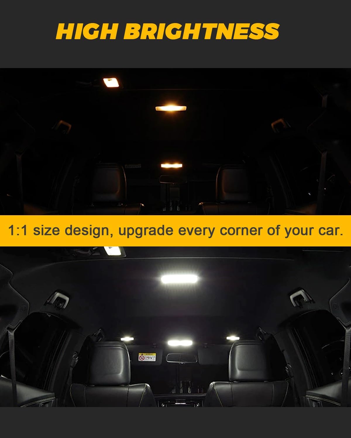 BMT xms LED Interior Light Kit Replacement for FORD Escape 2013-2020, 6000K White Lights for Car Interior + 912 Backup Reverse lights, 17 Pieces
