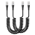 USB C Cable 3A Fast Charging 5FT Coiled USBC to USBC Charger Cable by PRAKIE
