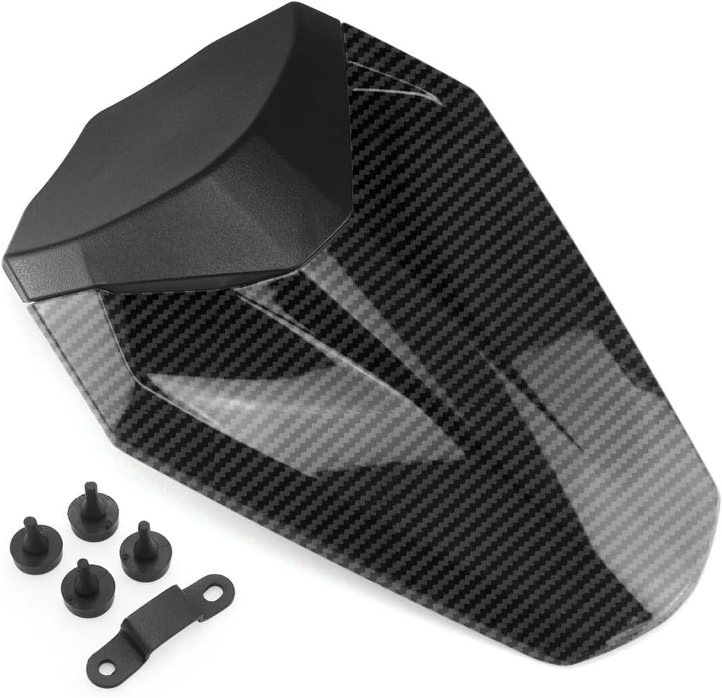Motorcycle Seat Cowl Cover Compatible With Kawa' Ninja ZX4RR ZX-4RR 2023 2024 2025 ABS Tail Cover Rear Hump Solo Seat Cover Replacement (Carbon)