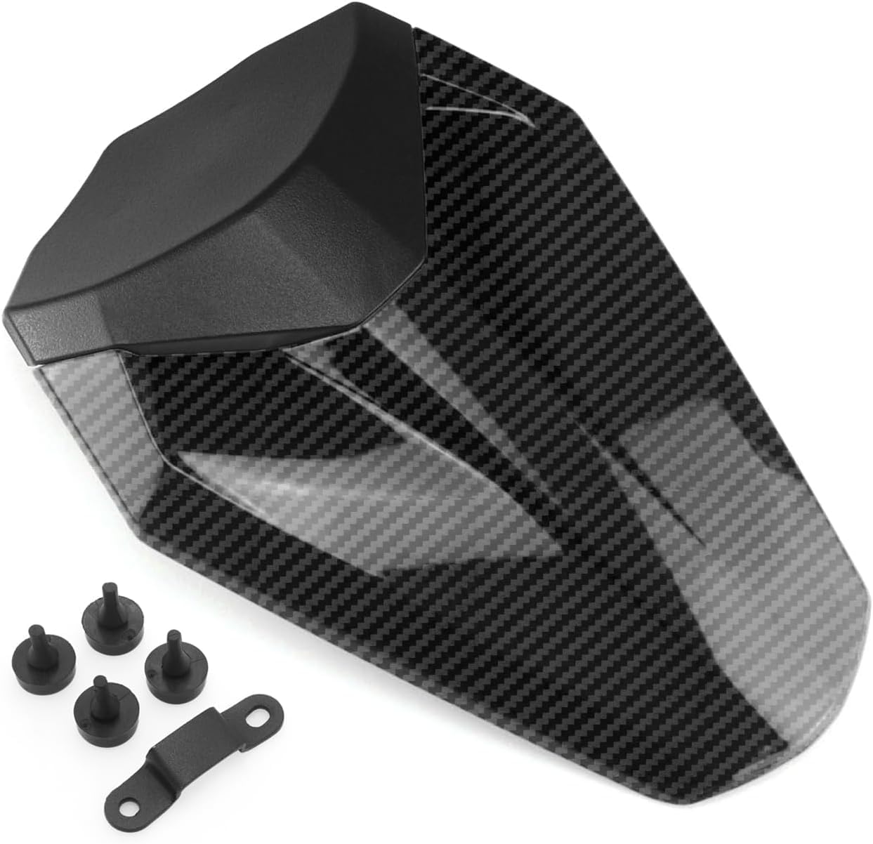 Motorcycle Seat Cowl Cover Compatible With Kawa' Ninja ZX4RR ZX-4RR 2023 2024 2025 ABS Tail Cover Rear Hump Solo Seat Cover Replacement (Carbon)