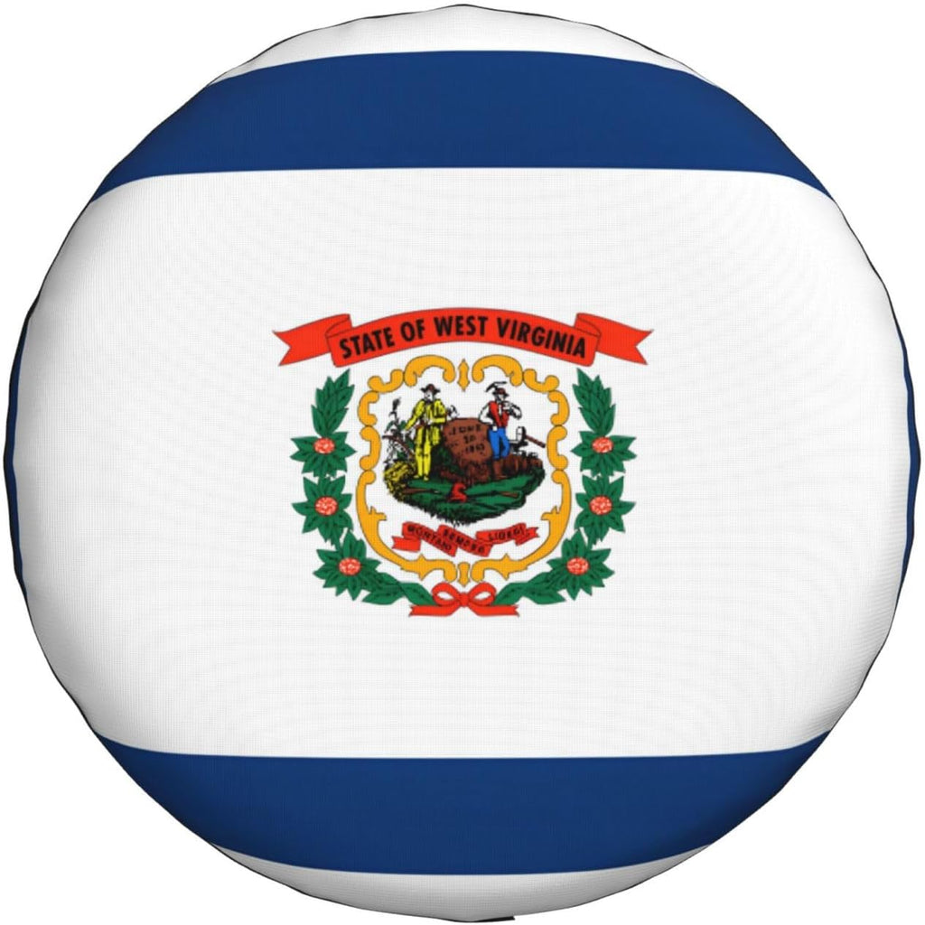 West Virginia Flag Print Universal Spare Tire Cover for RV, Jeep | Wheel Protector Fits Rv, Trailer, Jeep, Shield Tires From Sun, Dirt And Rain For Outdoor Storage