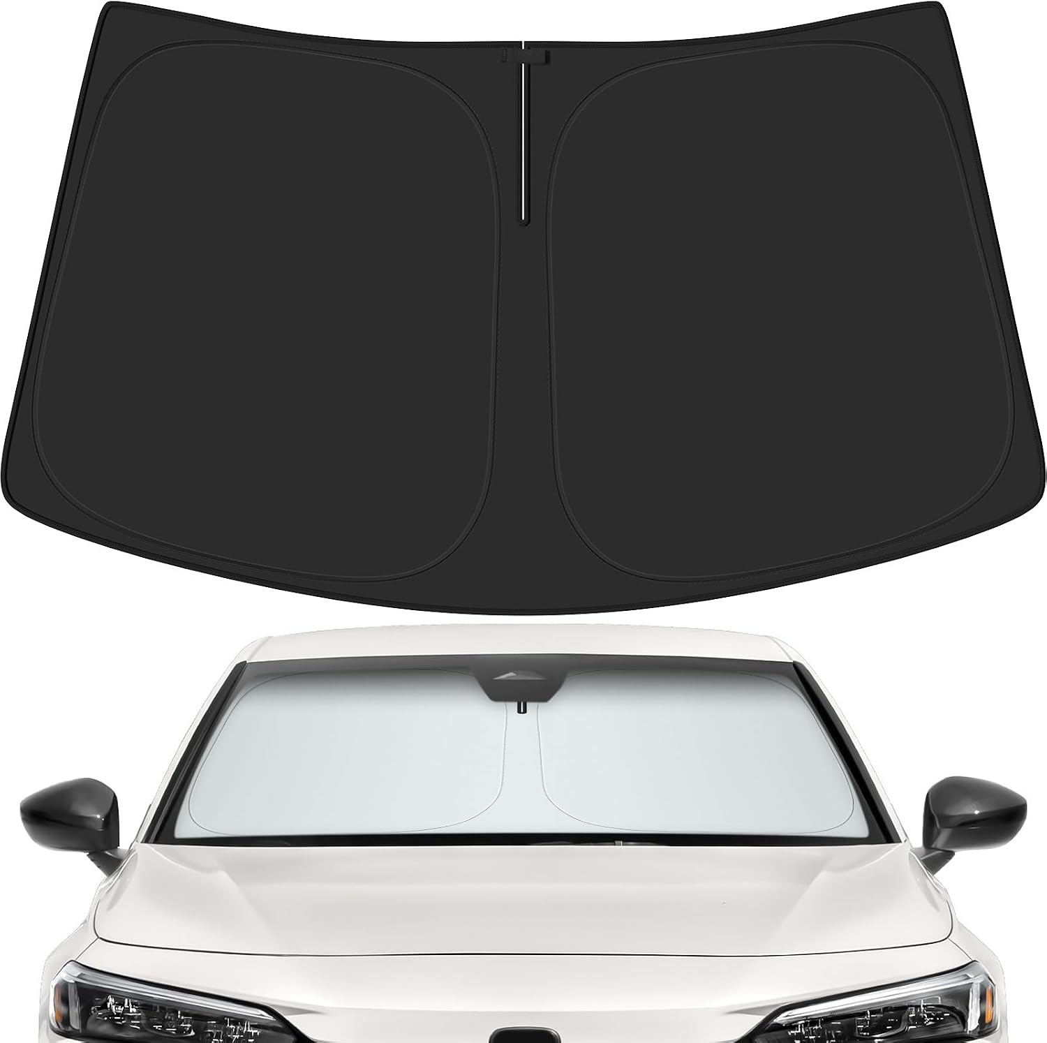 Car Windshield Sun Shade for Honda 2022-2025 2026 Civic Accessories (OEM Design) Reflective Foldable Heat Insulation Sunshade for Ultimate Protection