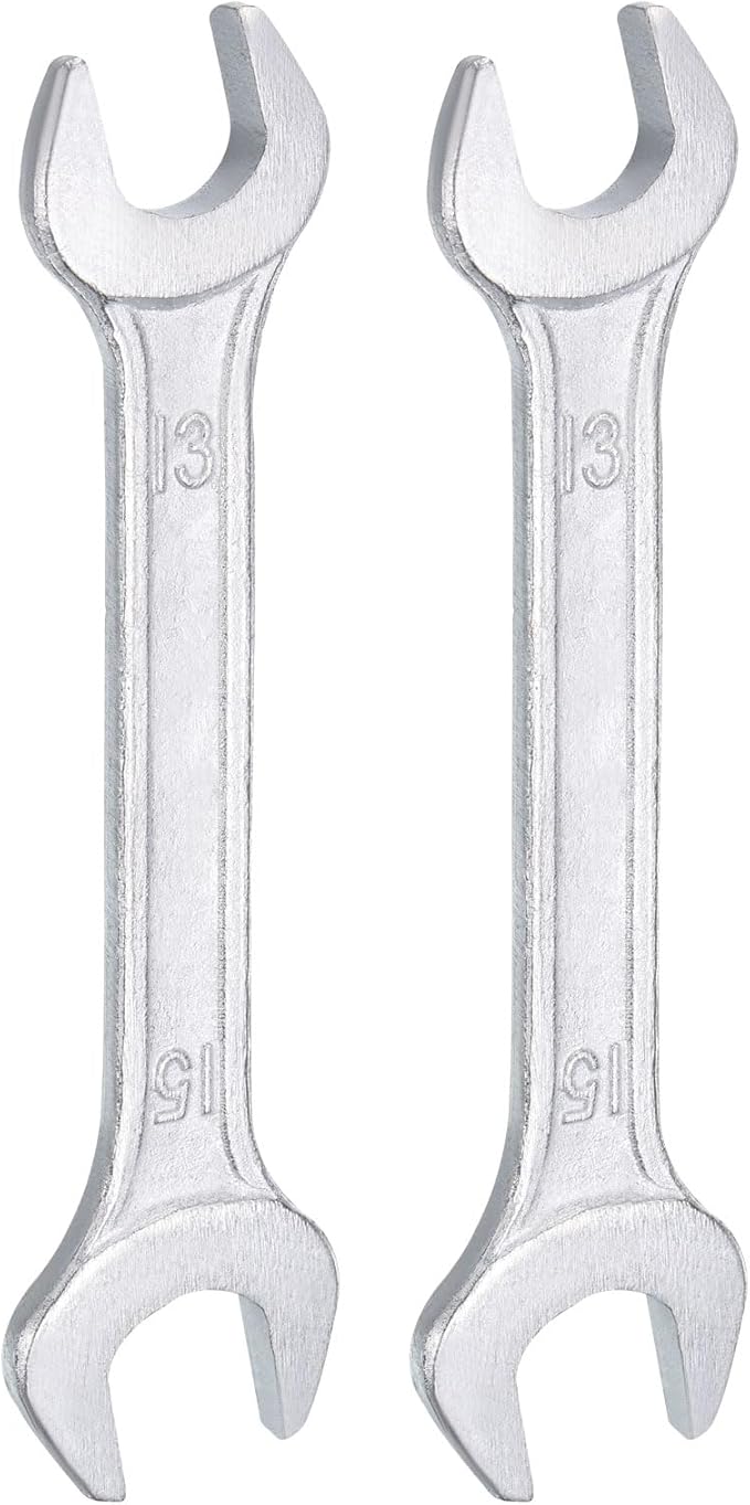 HARFINGTON 2pcs Double Open End Wrench 13mm x 15mm Metric 15 Degree Offset by HARFINGTON