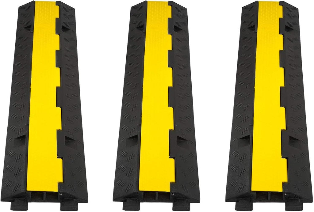 CXRCY Cable Ramp 3 Pack 2 Channel 11000lbs axle Capacity Floor Cord Cable