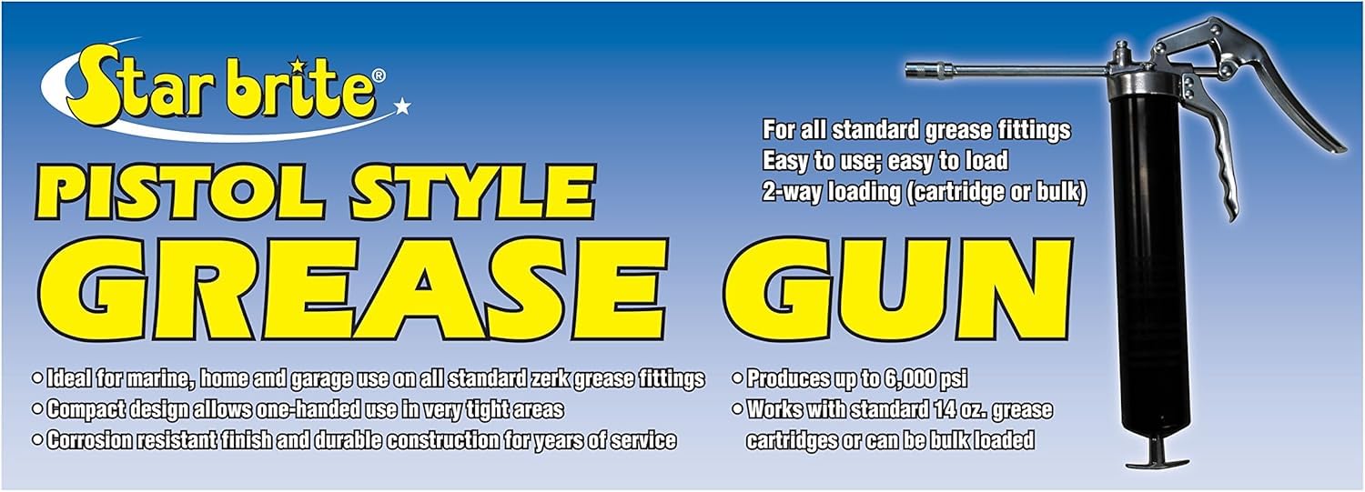 STAR BRITE White Lithium Grease Cartridge & 14 OZ Grease Gun Combo