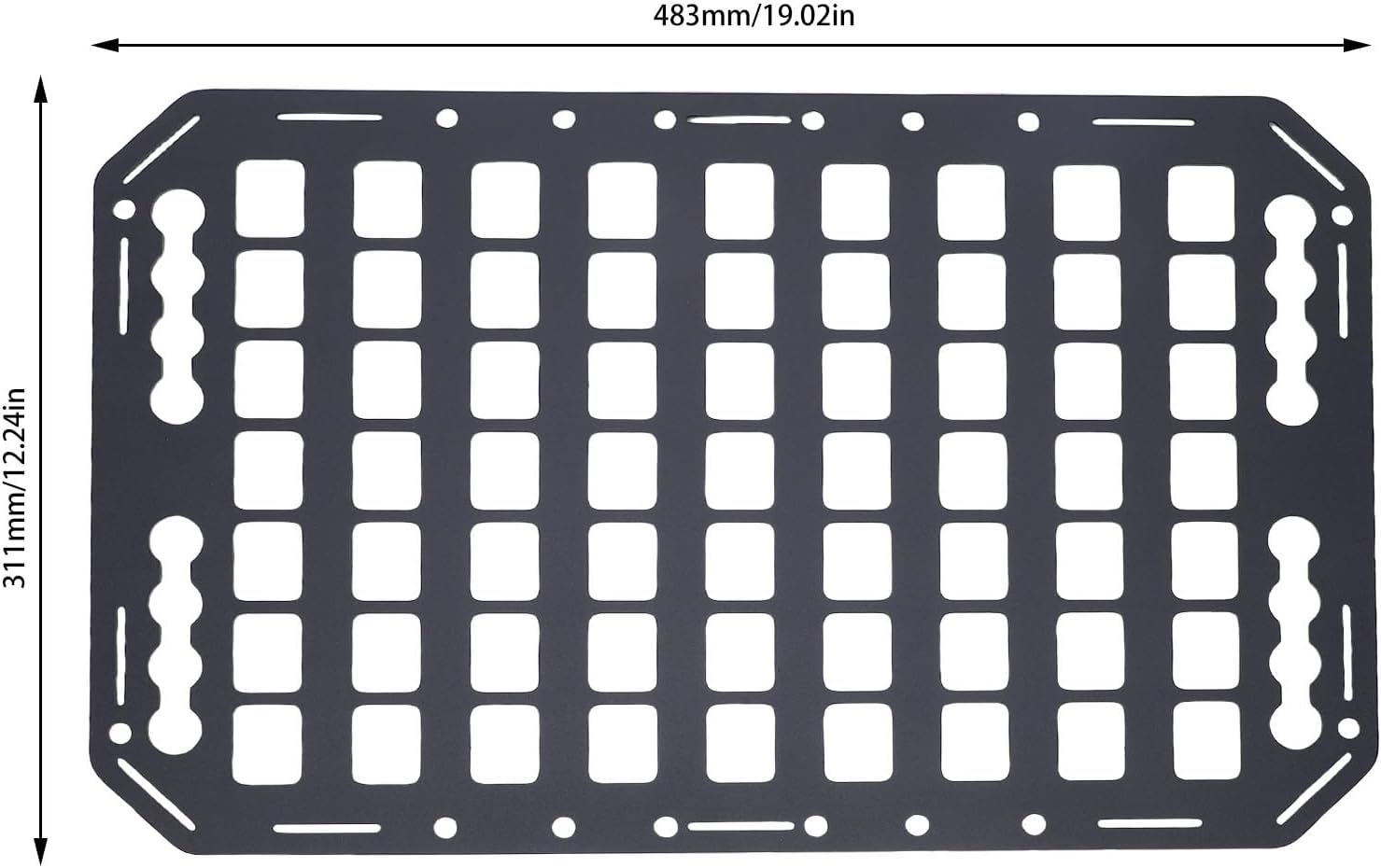 GOTOTOP Molle Panel, Aluminum Cargo Organizer with Versatile Storage, for SUV Truck RV Outdoor Gear