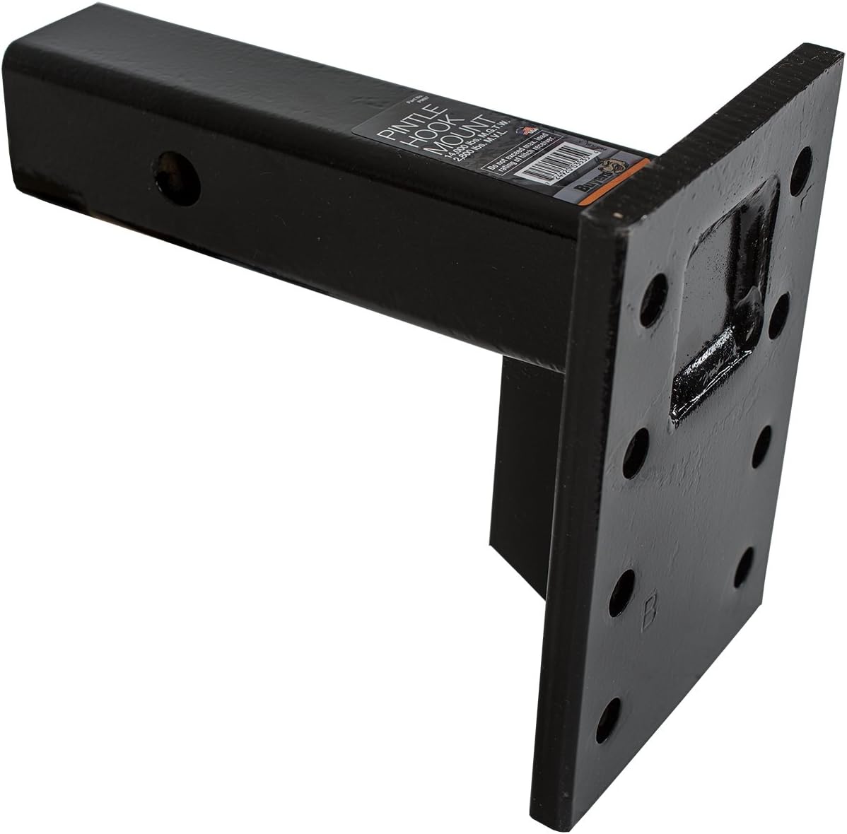 Buyers Products PM87 Pintle Hook Mount, 3 Position Adjustable Trailer Hitch Receiver for 2 Inch Trucks, Heavy‑Duty Tow Hitch Plate, 14,000 lb MGTW, 2,800 lb MVL, Powder‑Coated Steel