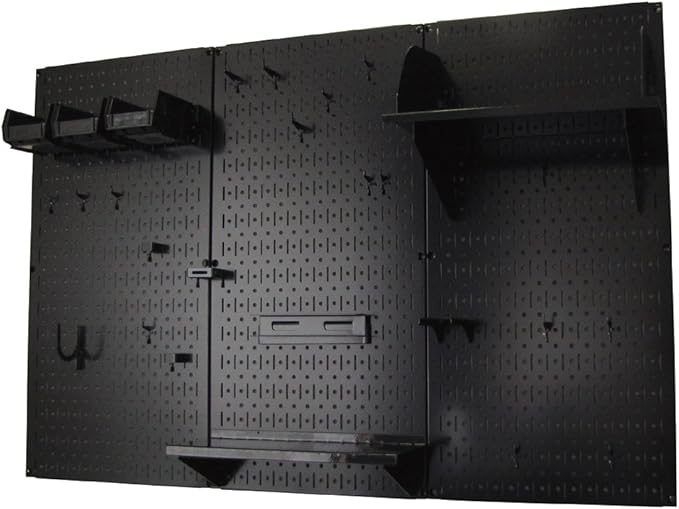 Wall Control Pegboard Metal Organizer, 4 ft. Black, Storage Rack - Image 3