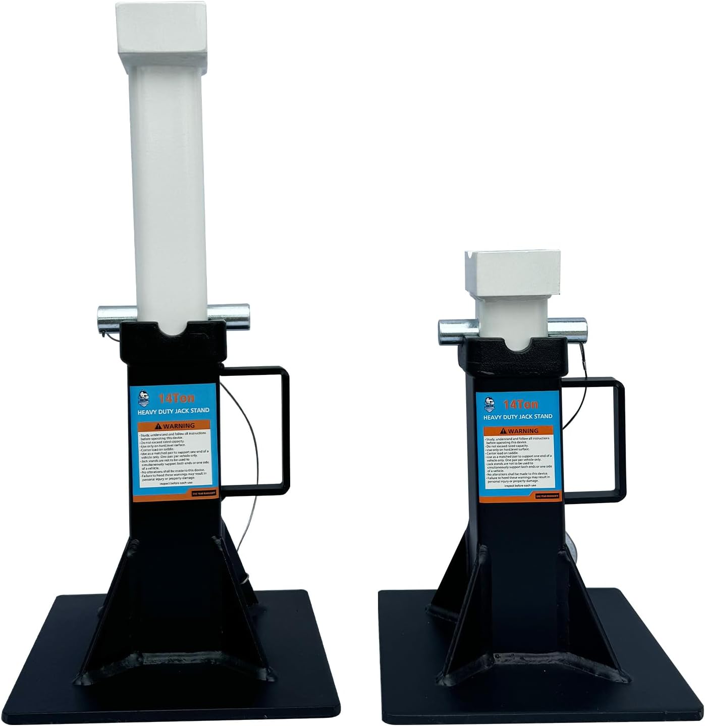 HKTE 14 Ton Jack Stands 28000 lbs Heavy Duty Car Jack Stands Adjustable 12''–17.7'' Vehicle Jack Stands Wide Base Dual Lock Steel Automotive Jack Stands for Trucks SUVs Garage,2 Pack