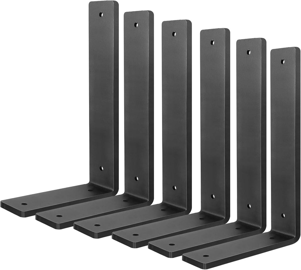 heavy duty shelf brackets 10 inch, 6 pack, main product view