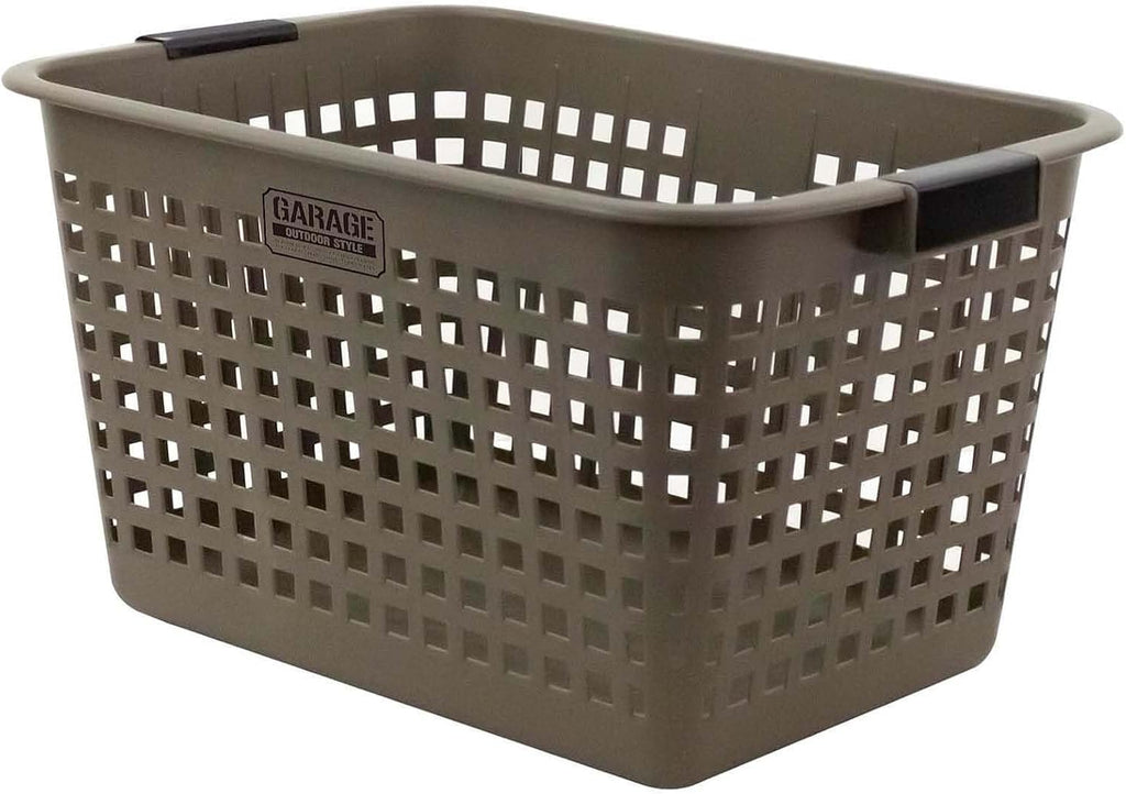 Fudogiken F05908 Mesh Cargo Basket, Olive Large Capacity, Width 24.0 x Depth 16.3 x Height 13.4 inches (61 x 41.5 x 34 cm), Made in Japan