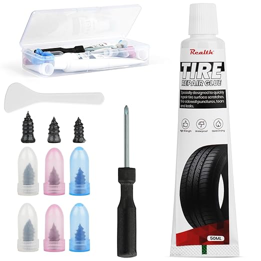 Tire Repair Glue 50ml, Rubber Cement Tire Repair, Tire Plug Glue, Tire Patch by Realth