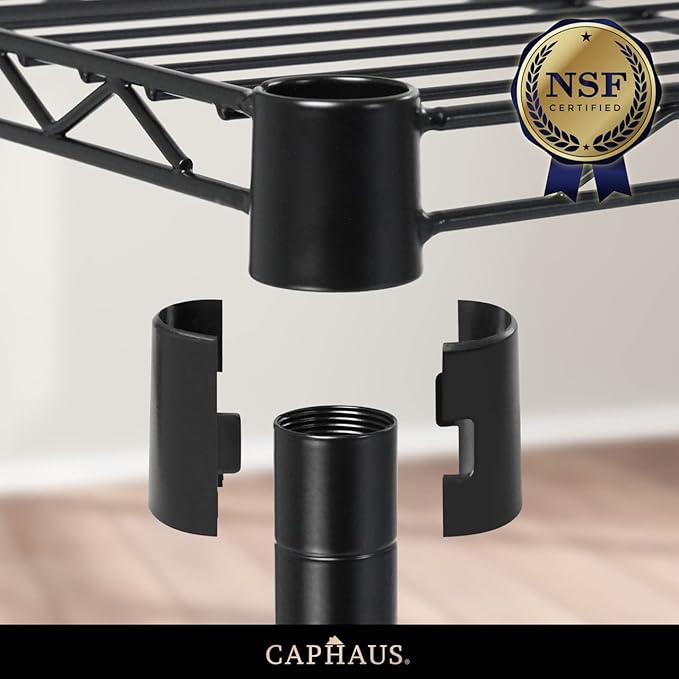CAPHAUS NSF Adjustable Height Wire Shelving Unit w/Liner, Basement Storage - Image 7
