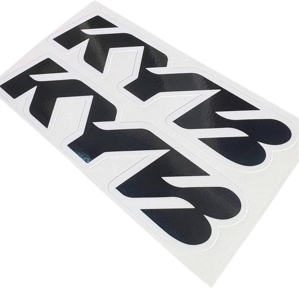 KYB Fork Stickers for emotos Chrome Apollo Silver