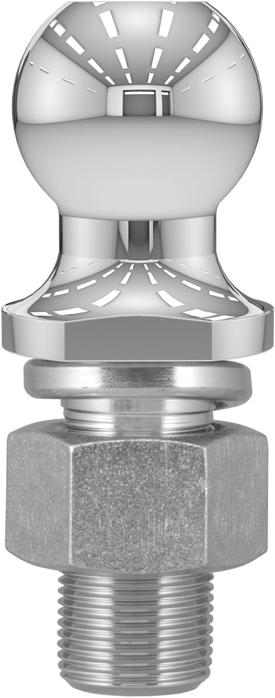 CURT 40069 Chrome Trailer Hitch Ball, 10,000 lbs, 2-Inch Diameter, 1-1/4 x 2-5/8-Inch Shank (Pack of 4)
