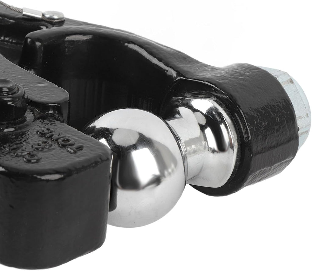 Generic Pintle Hook with 2 Inch Trailer Ball Heavy Duty 16000lbs Towing Capacity Receiver Mount Combination Hitch for Trucks SUVs RVs Black Steel