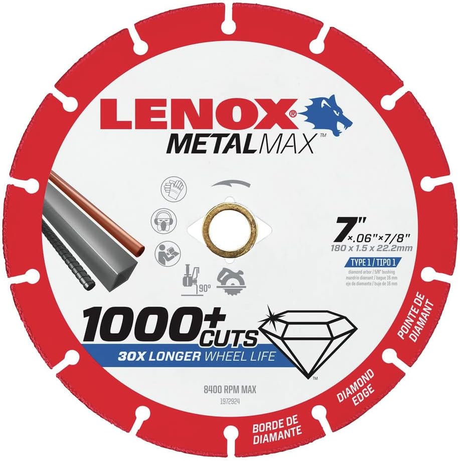 lenox metalmax 7 inch segmented rim diamond edge, main product view